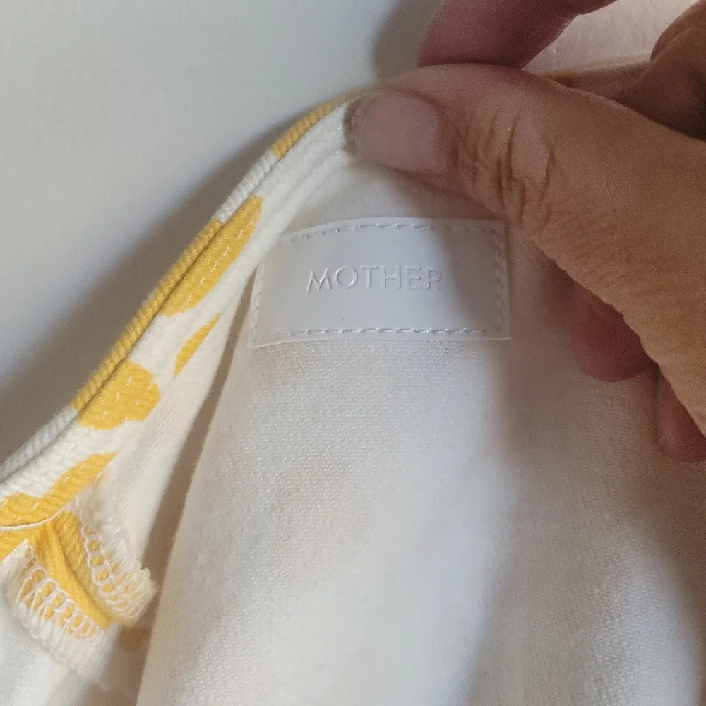 MOTHER, The Ruffle Leopard Mini Skirt, Yellow and White, Size 30 - Picture 11 of 16